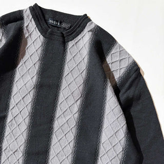 00's GOCHU デザインストライプ ハイゲージ ニット セーター