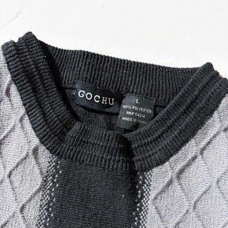 00's GOCHU デザインストライプ ハイゲージ ニット セーター