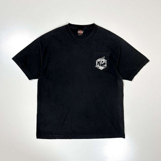 00's HARLEY DAVIDSON フェード 胸ポケット プリント Tシャツ