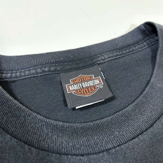 00's HARLEY DAVIDSON フェード 胸ポケット プリント Tシャツ