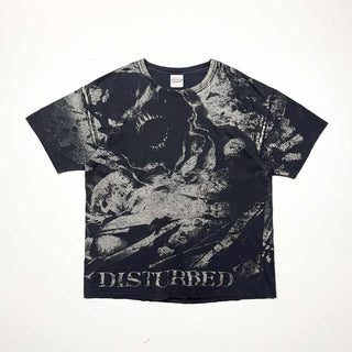 00's Hanes Disturbed "ASYUM" オールオーバー バンドTシャツ