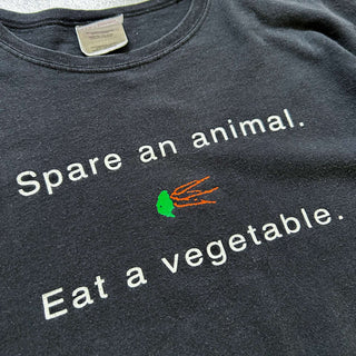 00's Hanes "Spare an animal" グラフィック プリント Tシャツ