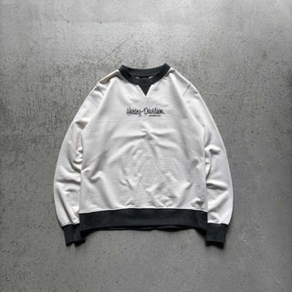 00's Harley Davidson 刺繍 前Vガゼット スウェット シャツ