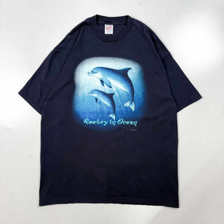 90's "made in USA" Humanity アニマル プリント Tシャツ