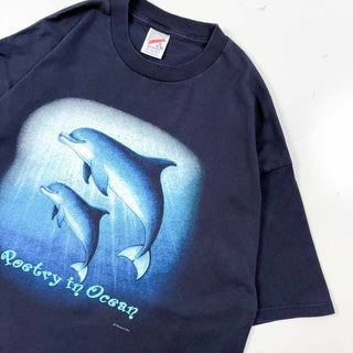 90's "made in USA" Humanity アニマル プリント Tシャツ
