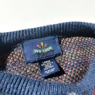 00's IVY CREW チェック アクリルニット セーター