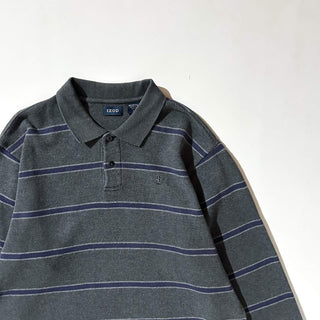 00's IZOD ボーダー L/S ニットポロシャツ