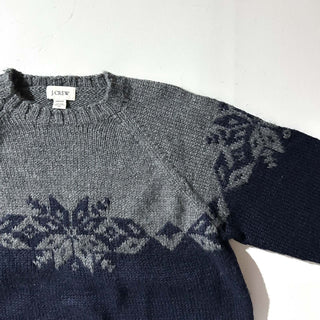 ～00's J.CREW "HAND KNIT" ノルディック ウール ニット セーター