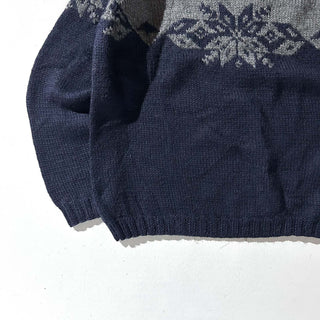 ～00's J.CREW "HAND KNIT" ノルディック ウール ニット セーター