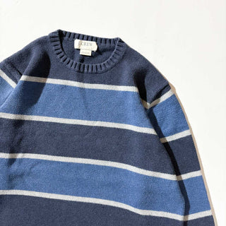 00's J.CREW ボーダー コットン ニット セーター