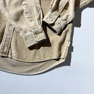 ～00's J.CREW コットン 太畝 コーデュロイ L/Sシャツ(ベージュ)