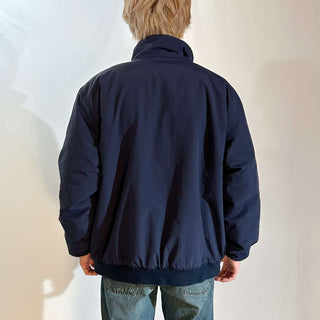 00's L.L.Bean ディープネイビー 裏フリース ウォームアップ ナイロン シェル ジャケット