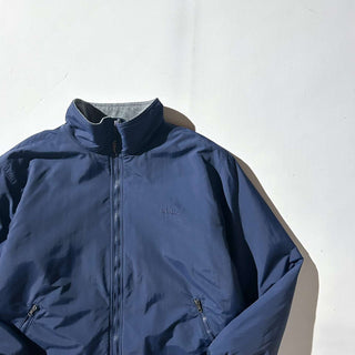 00's L.L.Bean ディープネイビー 裏フリース ウォームアップ ナイロン シェル ジャケット