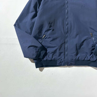 00's L.L.Bean ディープネイビー 裏フリース ウォームアップ ナイロン シェル ジャケット