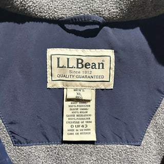 00's L.L.Bean ディープネイビー 裏フリース ウォームアップ ナイロン シェル ジャケット