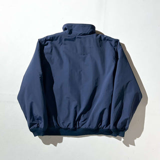 00's L.L.Bean ディープネイビー 裏フリース ウォームアップ ナイロン シェル ジャケット