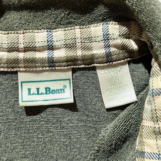 90's〜00's L.L.Bean オリーブ パイル ハーフジップ L/Sシャツ