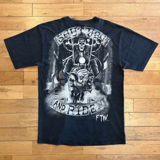 00's LIQUID BLUE スカル プリント Tシャツ