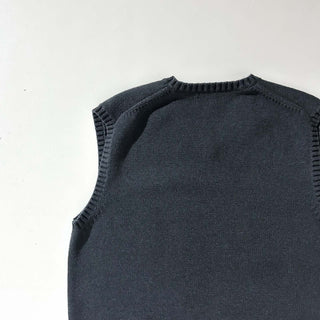 00's Lands' End グレー コットン ドリフター ニット ベスト