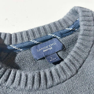 00's Lands' end ドリフターニット セーター(グレー)