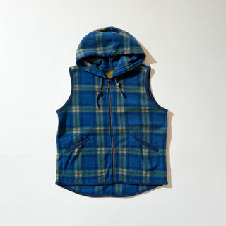 00's Liz claiborne チェック柄 フリース ベスト