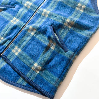 00's Liz claiborne チェック柄 フリース ベスト