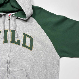 00's MAJESTIC "MINNESOTA WILD" ラグラン フルジップ スウェット パーカ
