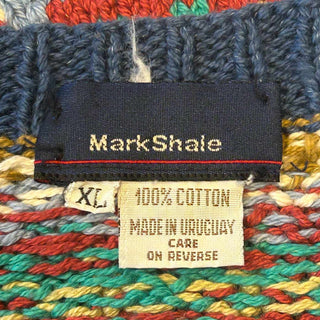 00's Mark Shale 総柄 フェアアイル コットン ニット セーター