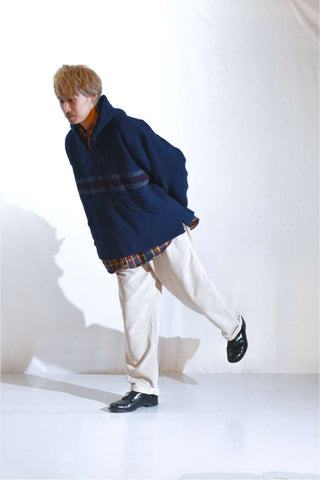 00's NAUTICA オフホワイト 2タック 太畝 コーデュロイ パンツ