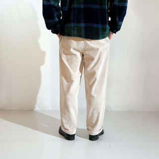 00's NAUTICA オフホワイト 2タック 太畝 コーデュロイ パンツ