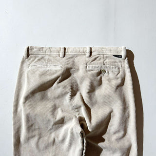 00's NAUTICA オフホワイト 2タック 太畝 コーデュロイ パンツ