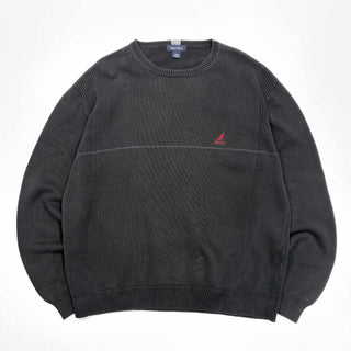 00's NAUTICA ライン コットン ニット セーター