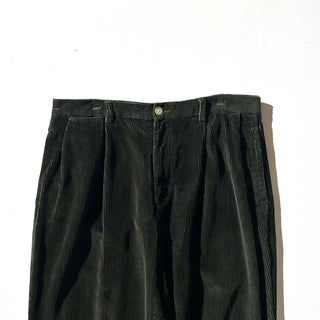 00's NAUTICA オリーブ コインポケット ワイド ２タック 太畝 コーデュロイ パンツ