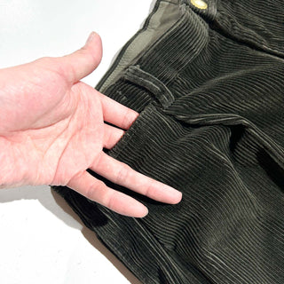 00's NAUTICA オリーブ コインポケット ワイド ２タック 太畝 コーデュロイ パンツ