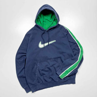 00's NIKE ライン センタースウォッシュ フリーダムスリーブ スウェット パーカ