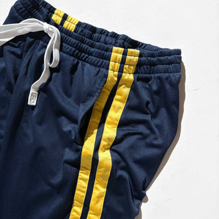 00's NIKE 裾ワンポイント トラック パンツ (ネイビー×イエロー)
