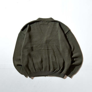00's NORTHWEST TERRITORY オリーブ コットン ニット カーディガン