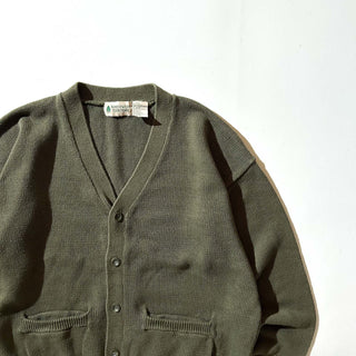 00's NORTHWEST TERRITORY オリーブ コットン ニット カーディガン