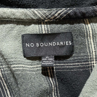 00's No Boundaries  オンブレ風 チェック フーデッド L/Sネルシャツ