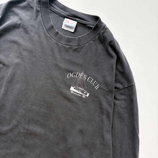 ～00's OGDEN CLUB 両面プリント ブラックフェード カットソー