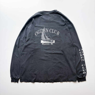 ～00's OGDEN CLUB 両面プリント ブラックフェード カットソー