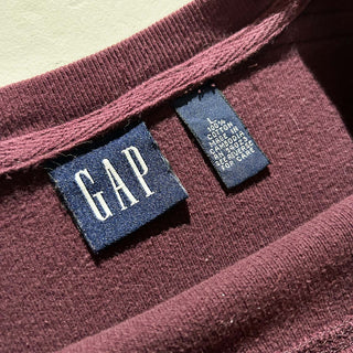 00's OLD GAP バーガンディ ライン ニット セーター ニットソー