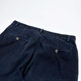 00's OLD NAVY 2タック 太畝 ワイド コーデュロイ パンツ