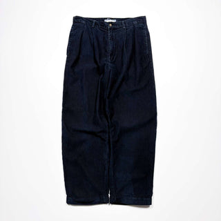 00's OLD NAVY 2タック 太畝 ワイド コーデュロイ パンツ