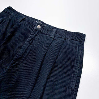 00's OLD NAVY 2タック 太畝 ワイド コーデュロイ パンツ