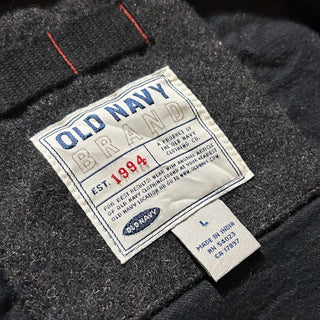 00's OLD NAVY 裏キルティング ダブルジップ ウール ジャケット
