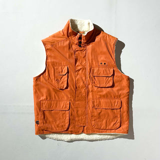 00's OLD NAVY オレンジ 裏ボア オーバーサイズ シェル ベスト
