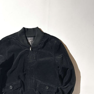 00's OLD NAVY ブラック ベロア ブルゾン ジャケット