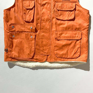00's OLD NAVY オレンジ 裏ボア オーバーサイズ シェル ベスト