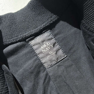 00's OLD NAVY ブラック ベロア ブルゾン ジャケット